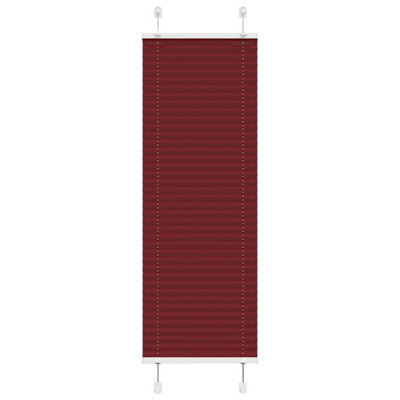 Berkfield Pleated Blind Bordeaux Red 40X100 Cm Fabric Width 39.4 Cm Polyester - image 1