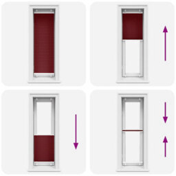 Berkfield Pleated Blind Bordeaux Red 40X100 Cm Fabric Width 39.4 Cm Polyester - thumbnail 7