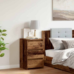 Berkfield Elegant Bedside Cabinet Old Wood 40X35X62.5 Cm Engineered Wood - thumbnail 3