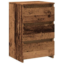 Berkfield Elegant Bedside Cabinet Old Wood 40X35X62.5 Cm Engineered Wood - thumbnail 1