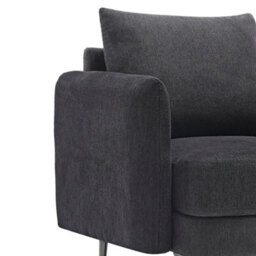 More4Homes Sofia 1+2+3 Seater Fabric Sofa Set Charcoal - thumbnail 5