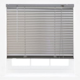 Furnished Aluminum Venetian Blinds - Silver 25mm Slats Trimmable Blinds For Windows And Doors (W)155Cm (L)210Cm - thumbnail 1