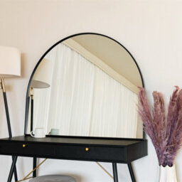 Jōbū Jobu Home - Akiko - Black Metal Arched Mirror - 95Cm X 120Cm - thumbnail 1