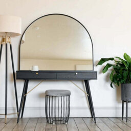 Jōbū Jobu Home - Akiko - Black Metal Arched Mirror - 95Cm X 120Cm - thumbnail 3