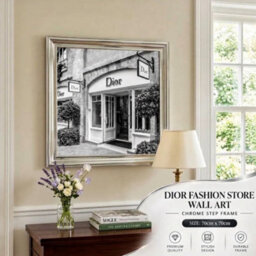 Home Luxe Interiors Dior Fashion Silver Step Frame 70X70Cm Luxury Wall Art Home Decor Room - thumbnail 6