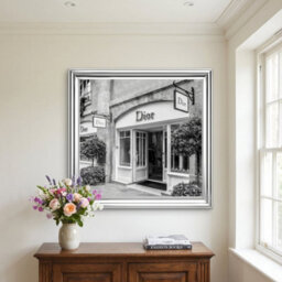 Home Luxe Interiors Dior Fashion Silver Step Frame 70X70Cm Luxury Wall Art Home Decor Room - thumbnail 4