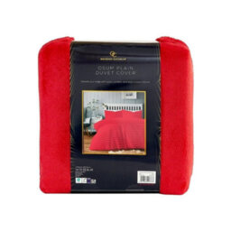 Home Luxe Interiors Plush Faux Fur Chunky Ribbed Red Bedding Duvet Cover Set - thumbnail 2