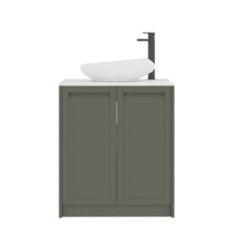 Royal Bathrooms Royal Bathroom Elmore 700mm Matt Green Freestanding Countertop Bathroom Vanity Unit 2 Door With Nova Basin - thumbnail 7