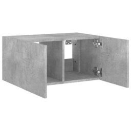 Berkfield Tv Wall Cabinet With Led Lights Concrete Grey 60X35X31 Cm - thumbnail 8