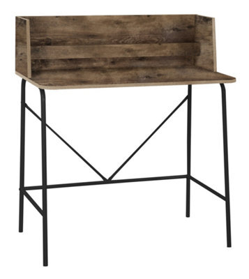 Nordlys Metal And Brown Wood Top Desk Industrial Style Bedroom - image 1