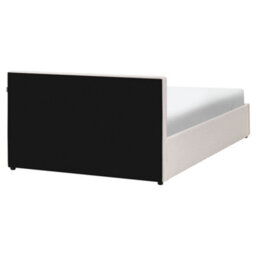 Beliani Ottoman Bed Lauresses Fabric Light Beige 160 X 200 Cm (Eu King Size) - thumbnail 7