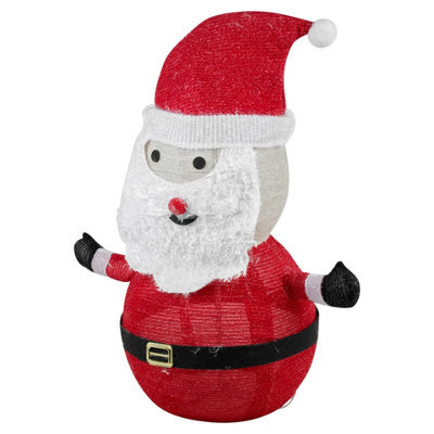 Urbn-Living Urbnliving 68Cm Collapsible Led Light Up Christmas Decoration With Timer Foldable Festive Holiday Display - Santa - image 1