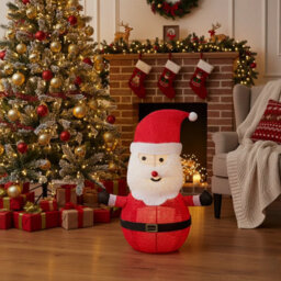 Urbn-Living Urbnliving 68Cm Collapsible Led Light Up Christmas Decoration With Timer Foldable Festive Holiday Display - Santa - thumbnail 4