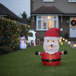 Urbn-Living Urbnliving 68Cm Collapsible Led Light Up Christmas Decoration With Timer Foldable Festive Holiday Display - Santa - thumbnail 7