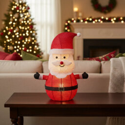 Urbn-Living Urbnliving 68Cm Collapsible Led Light Up Christmas Decoration With Timer Foldable Festive Holiday Display - Santa - thumbnail 5