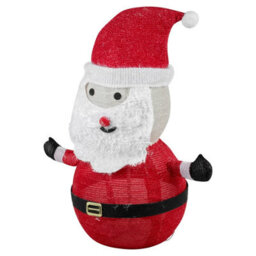 Urbn-Living Urbnliving 68Cm Collapsible Led Light Up Christmas Decoration With Timer Foldable Festive Holiday Display - Santa - thumbnail 1