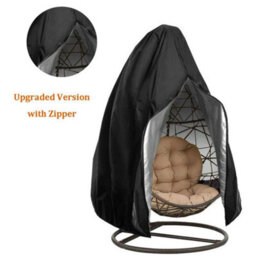 Egg-Shaped Hanging Chair Cover With Zipper, 115 X 190 Cm (Height), 1 Piece Waterproof (Hanging Not Included) - thumbnail 4