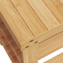 Berkfield Shoe Rack 3-Tier 70X27.5X45 Cm Bamboo - thumbnail 6