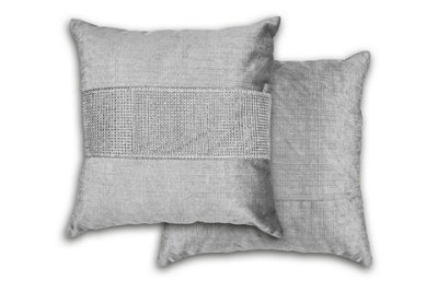 Melia Cushion Cover In Silver Grey - image 1