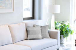 Melia Cushion Cover In Silver Grey - thumbnail 2