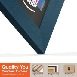 "12X12""  Navy Blue Modern Vinyl Record Frame For 12 Inch Lp Album Covers - Elegant Wall Display - Ak Frames" - thumbnail 3