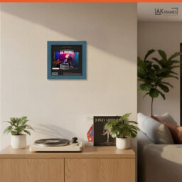 "12X12""  Navy Blue Modern Vinyl Record Frame For 12 Inch Lp Album Covers - Elegant Wall Display - Ak Frames" - thumbnail 5