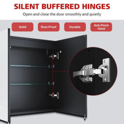 Led Bathroom Mirror Cabinet With Bluetooth Demister Socket Dimming Light - thumbnail 5