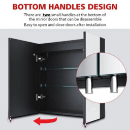 Led Bathroom Mirror Cabinet With Bluetooth Demister Socket Dimming Light - thumbnail 6