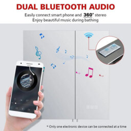 Led Bathroom Mirror Cabinet With Bluetooth Demister Socket Dimming Light - thumbnail 4