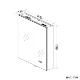 Led Bathroom Mirror Cabinet With Bluetooth Demister Socket Dimming Light - thumbnail 2