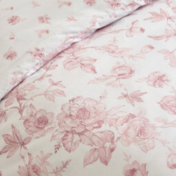 Catherine Lansfield Mirabelle Floral Reversible Super King Duvet Cover Set With Pillowcases Pink - thumbnail 4
