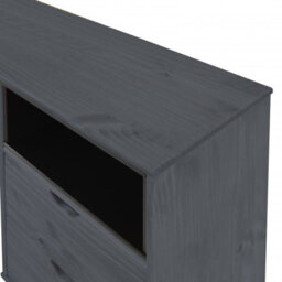 Mercers Furniture Scandian Grey Computer Desk Dressing Table Solid Wood Pine Wooden Office Bedroom Height-74Cm Width-110Cm Depth-41Cm - thumbnail 6