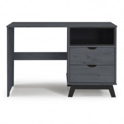 Mercers Furniture Scandian Grey Computer Desk Dressing Table Solid Wood Pine Wooden Office Bedroom Height-74Cm Width-110Cm Depth-41Cm - thumbnail 5
