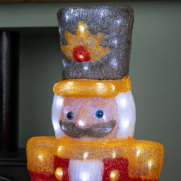 Samuel Alexander 93Cm Light Up Acrylic Christmas Nutcracker Decoration With 140 White Leds - thumbnail 5