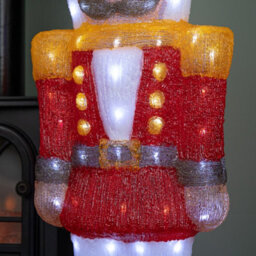 Samuel Alexander 93Cm Light Up Acrylic Christmas Nutcracker Decoration With 140 White Leds - thumbnail 6