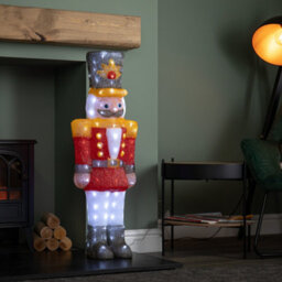 Samuel Alexander 93Cm Light Up Acrylic Christmas Nutcracker Decoration With 140 White Leds - thumbnail 3