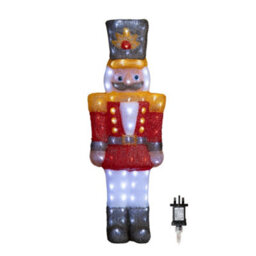 Samuel Alexander 93Cm Light Up Acrylic Christmas Nutcracker Decoration With 140 White Leds - thumbnail 9