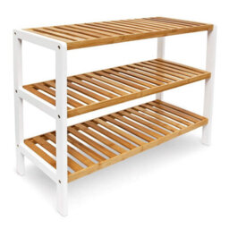 3 Tier Bamboo Shoe Storage Stand Shelf Organiser - Made Of 100% Eco-Friendly And Durable Natural Bamboo - thumbnail 3