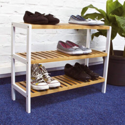 3 Tier Bamboo Shoe Storage Stand Shelf Organiser - Made Of 100% Eco-Friendly And Durable Natural Bamboo - thumbnail 6