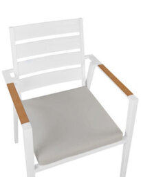 Beliani Set Of 6 Garden Chairs With Cushions Taviano Metal Grey - thumbnail 9
