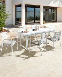 Beliani Set Of 6 Garden Chairs With Cushions Taviano Metal Grey - thumbnail 2
