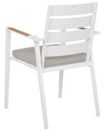 Beliani Set Of 6 Garden Chairs With Cushions Taviano Metal Grey - thumbnail 7