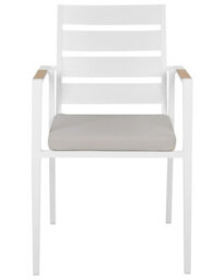 Beliani Set Of 6 Garden Chairs With Cushions Taviano Metal Grey - thumbnail 6