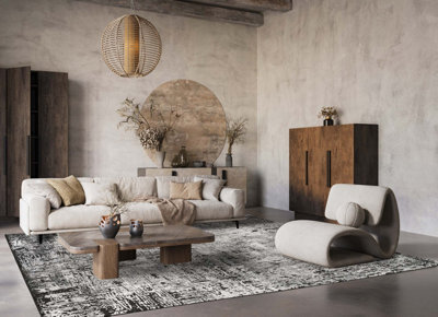 Belgravia Living Room Area Rug Metallic Sheen Modern Illusion Design Grey 160Cm X 230Cm - image 1