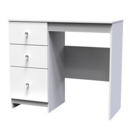 Yarmouth Ready Assembled Satin White 3 Drawer Non-Extendable Dressing Table (H)785mm (W)904mm (D)390mm - thumbnail 2