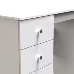Yarmouth Ready Assembled Satin White 3 Drawer Non-Extendable Dressing Table (H)785mm (W)904mm (D)390mm - thumbnail 3