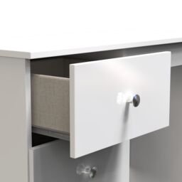 Yarmouth Ready Assembled Satin White 3 Drawer Non-Extendable Dressing Table (H)785mm (W)904mm (D)390mm - thumbnail 4