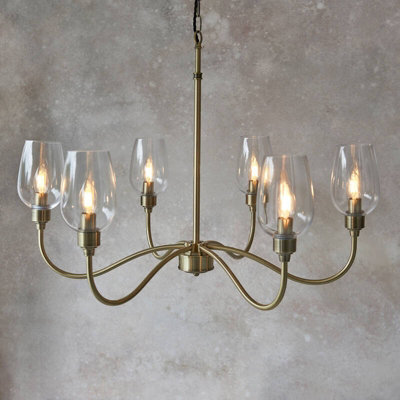 Luxia Beaulieu 6 Arm Chandelier Antique Brass - image 1