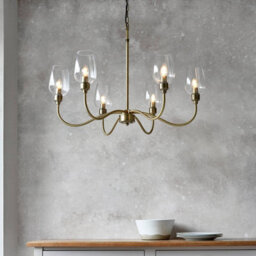 Luxia Beaulieu 6 Arm Chandelier Antique Brass - thumbnail 4