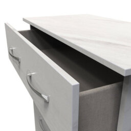 Hampshire 4 Drawer Deep Chest Of Drawers In Marble (Ready Assembled) - thumbnail 5